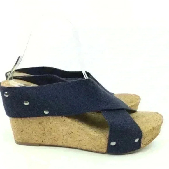 New Lucky Brand Platforms Size 10 40 Miller2 Navy - Picture 2 of 9